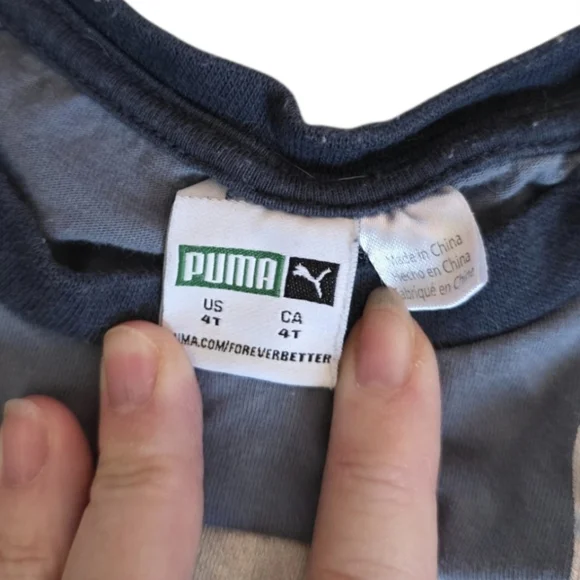 🐅 Puma Kids Blue Track Set Sz 4t - Picture 3 of 6